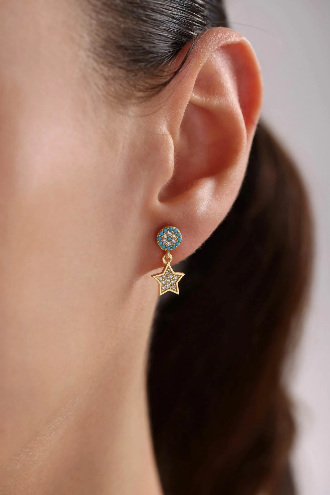 Vathë argjendi Jumeon, ngjyrë ari dhe tyrkiz, NRZ999976