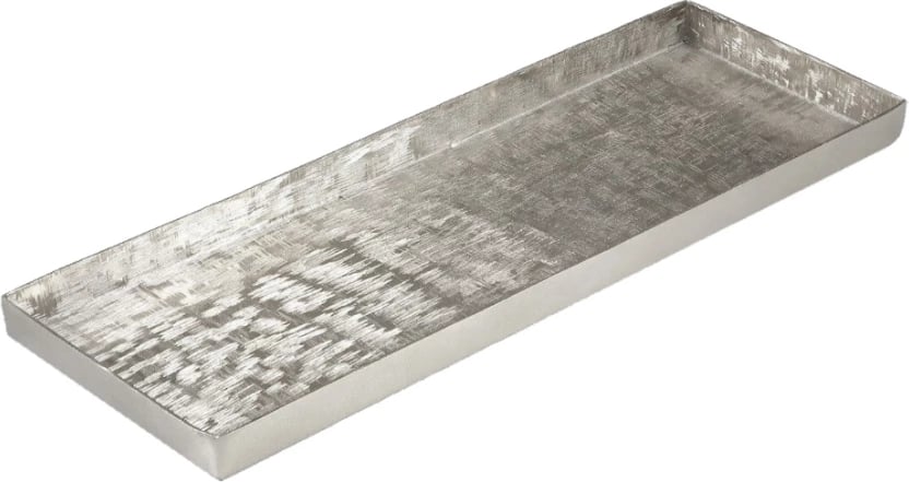 Tabakë dekorative ORLY, alumin, argjend, 52x20x3cm