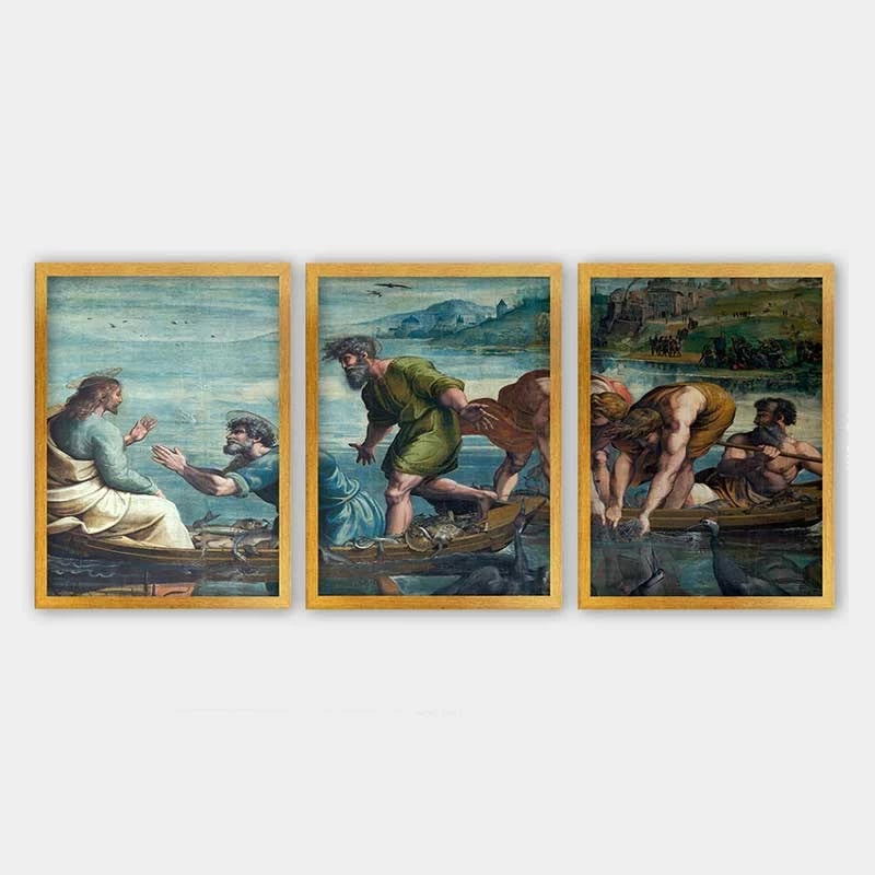 Pikturë dekorative me kornizë (3 copë), Wallity, 3AC_UN3848229_3545