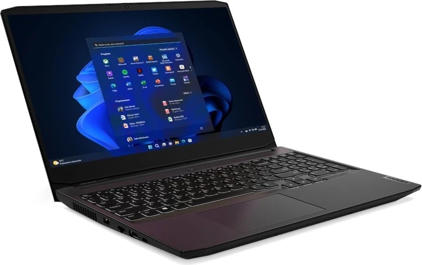 Laptop për lojëra Lenovo Ideapad 3-15, Ryzen 5 5500H, 15.6'-144Hz, 16GB RAM, 512GB + 960GB SSD, W11P, RTX2050, i zi