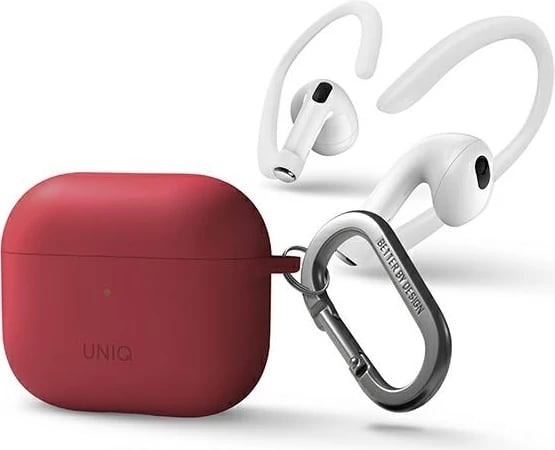 Mbështjellës UNIQ Nexo për AirPods 3 me ear hooks, i kuq