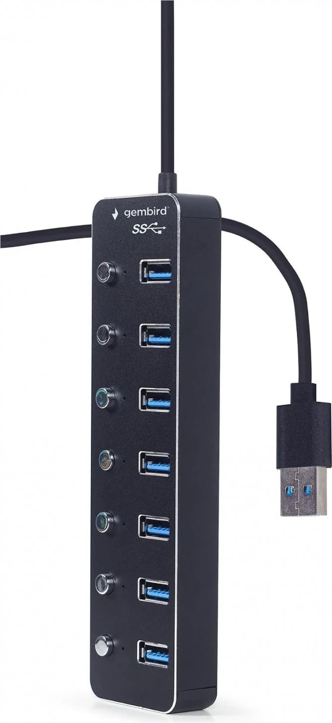 HUB USB 3.1 Gembird 7-portowy, i zi