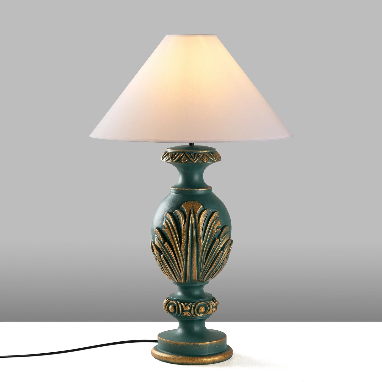 Llambë tavoline Opviq, ELEGANZE-5315, jeshile dhe e bardhë