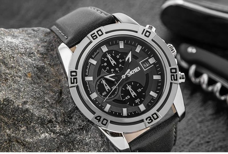 Orë dore për meshkuj Skmei, e zezë