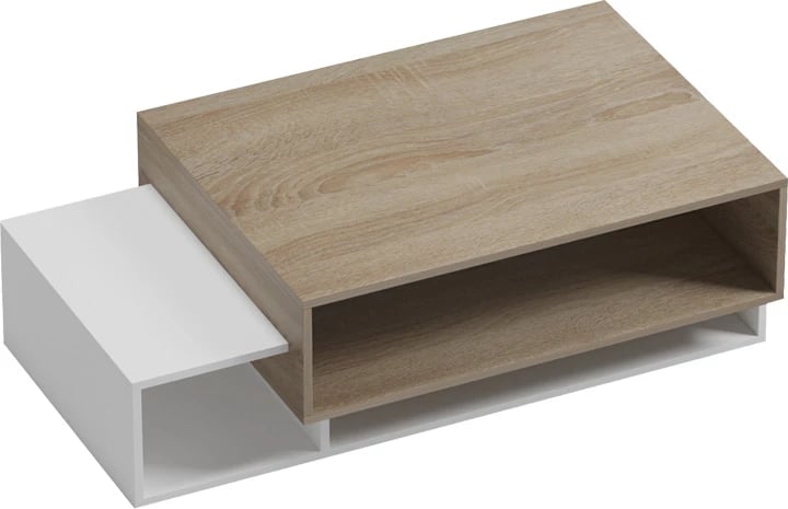 Tavolinë kafeje Dekost, ngjyrë sonoma-bardhë, 105x50x32cm