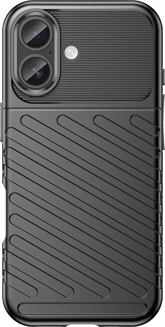 Mbështjellës Hurtel Thunder Case për iPhone 17, TPU, i zi