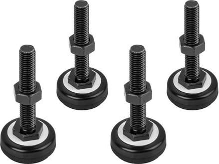 Set këmbësh niveluese Lanberg AK-1602-B për kabinete, M10, e zezë, 4 copë