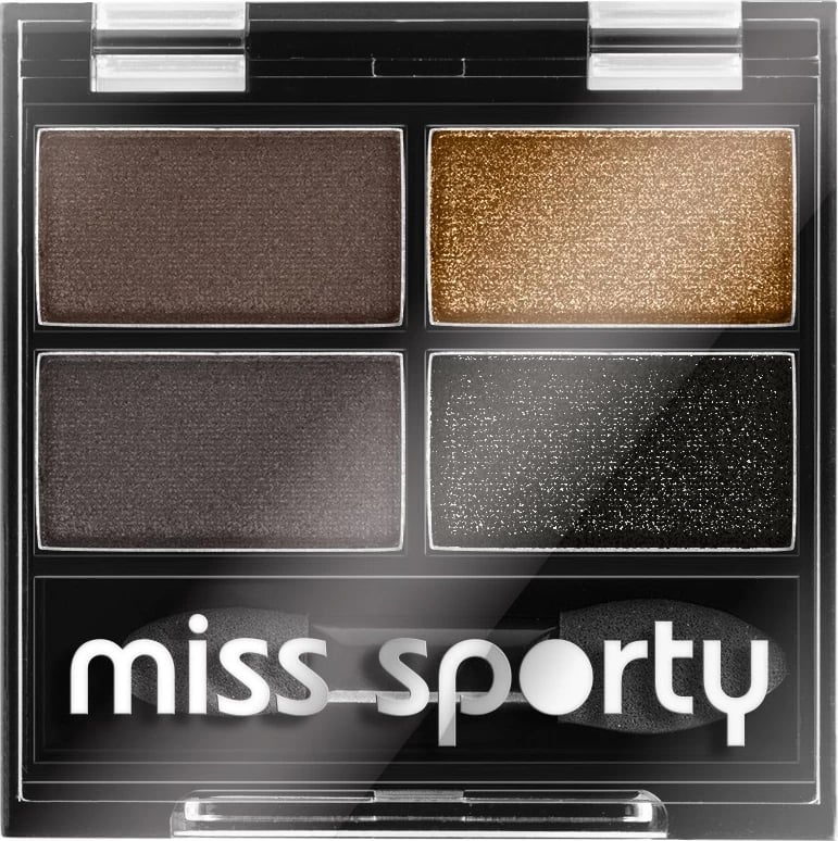 Paletë për sy Miss Sporty Studio Colour Quattro Eye Shadow 414 100% Smokey për femra 5g