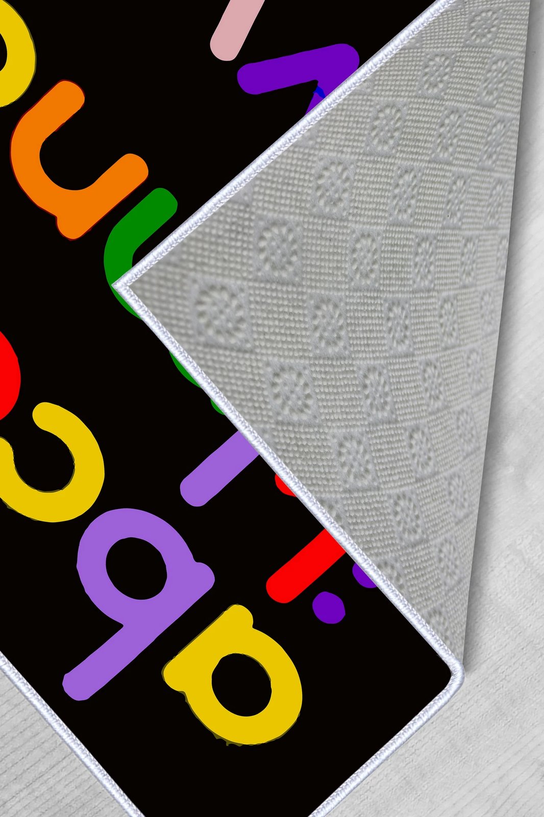 Qilim shumëngjyrësh alfabeti për fëmijë, 180x280cm, WOOKECE144