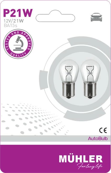 Lampa 12v 21w P21w Ba15s Blister Muhler