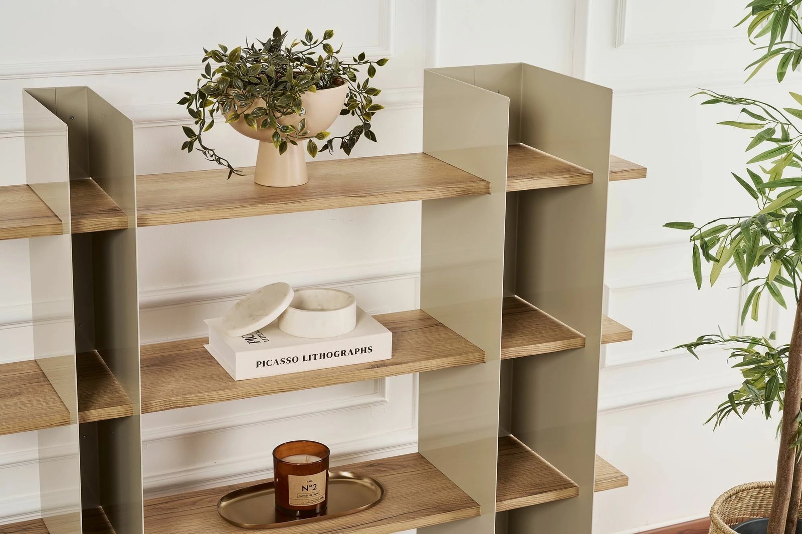 Raft librash Skye Decor, taupe, SHB-017-B