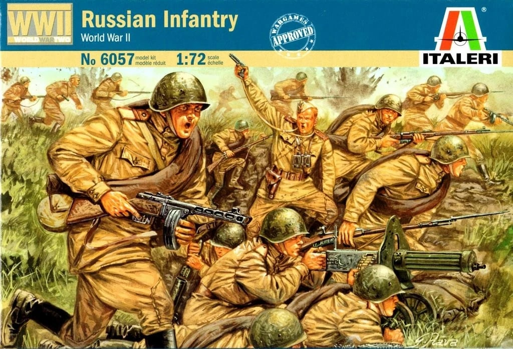 Set figura plastike Italeri Russian Infantry, 1:72, 50 copë