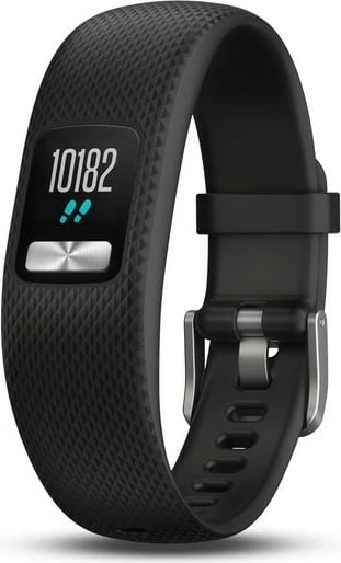 Smartwatch Garmin vívofit 4, rrip i zi, S/M, 365 ditë bateri, waterproof