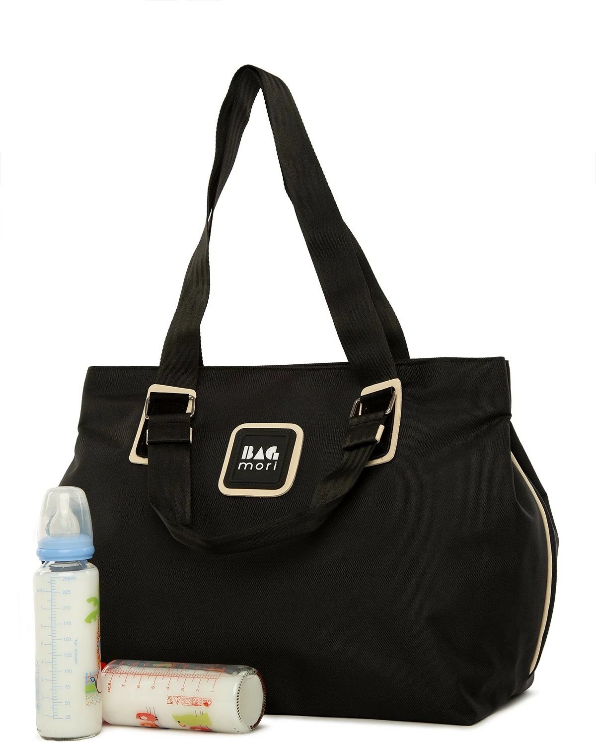 Çantë për pelena, ngjyrë e zezë/bezhë, Zoozie Bags, 44x33x17cm