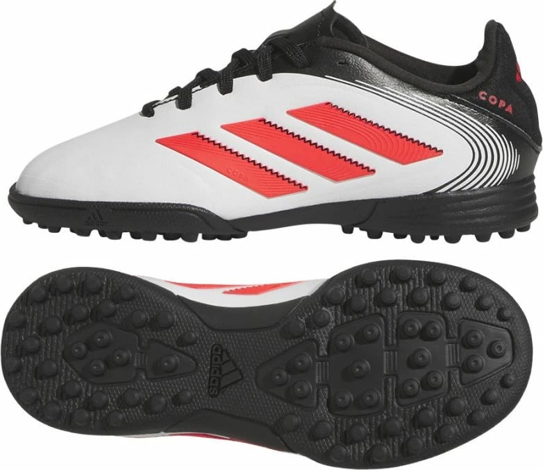 Atlete futbolli adidas për fëmijë, të bardha