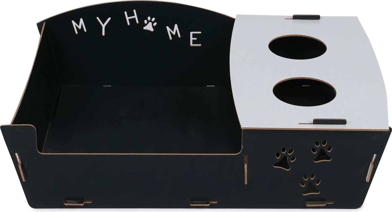 Shtrat për mace Aberto Design, 200, i zi dhe i bardhë, MDF, i çmontueshëm, 60x40x15cm