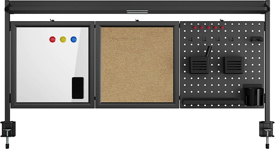 Ndarës tavoline Ergo Office ER-300B me organizator, çelik, i zi Ndarës tavoline Ergo Office ER-300B me organizator, çelik, i zi