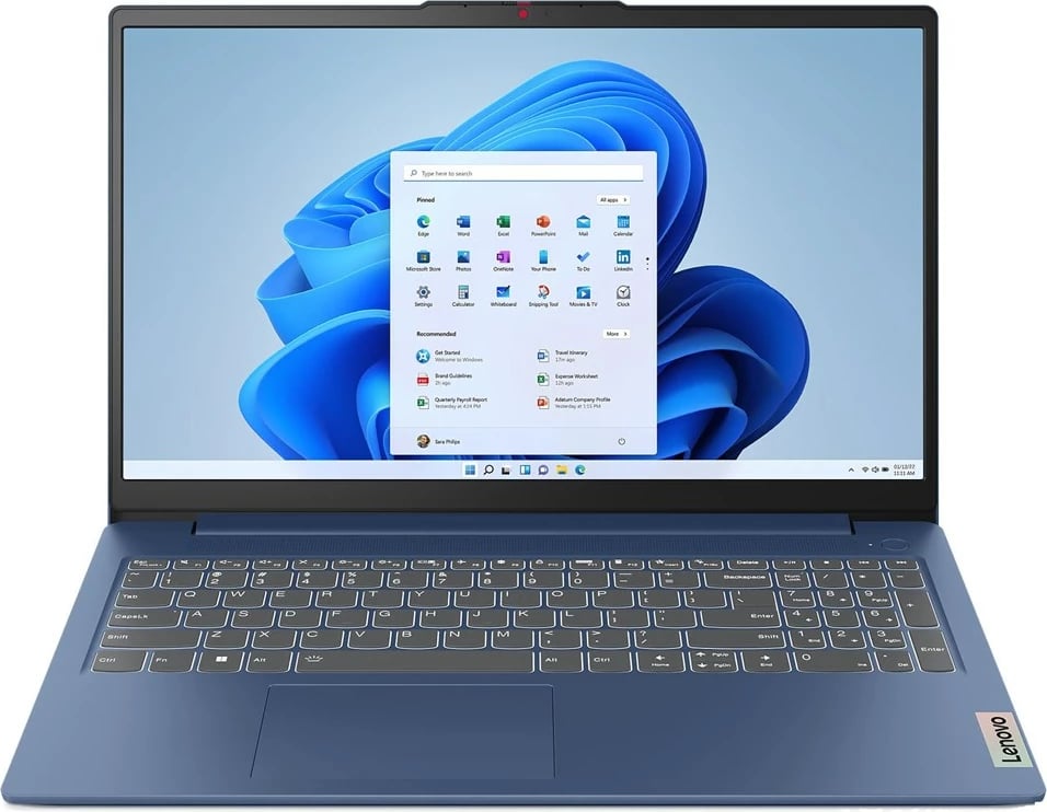 Laptop Lenovo IdeaPad Slim 3 15IRU8, 15.6", Intel Core i3-1315U, 8GB RAM, 512GB SSD, Intel UHD Graphics, Abyss Blue