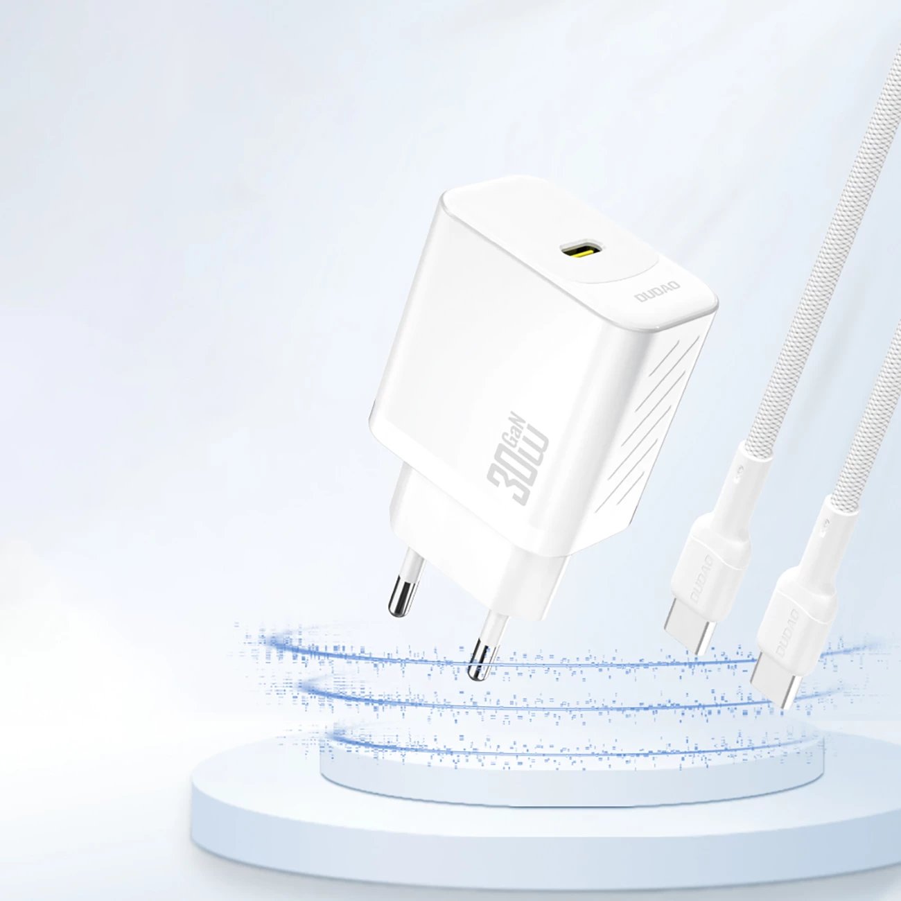 Karikues muri Dudao A27P, 30W, GaN, USB-C, i bardhë