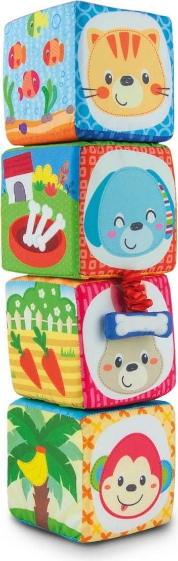 Set blloqe të buta Smily Play Dear Animals, 4 copë, shumëngjyrëshe