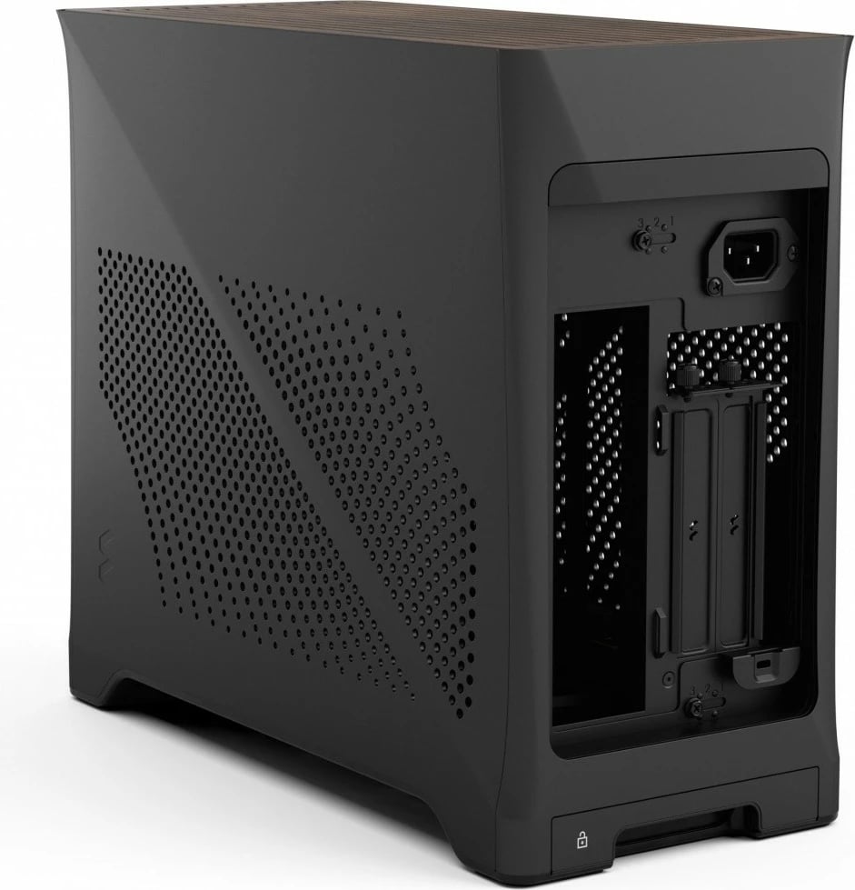 Kasë Fractal Design Era 2, Small Form Factor, ITX, Charcoal, panel druri