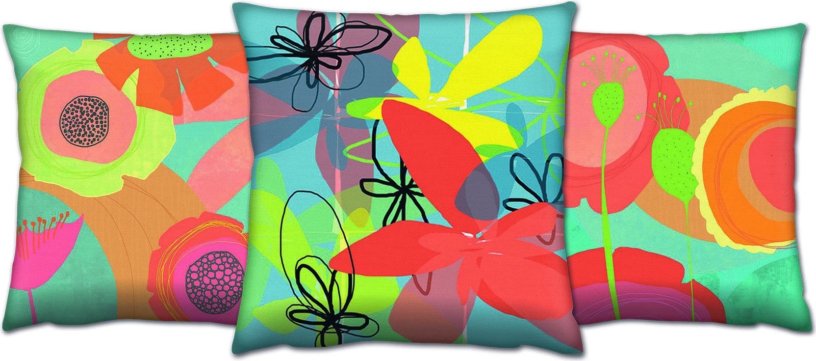 Set jastëkësh dekorativ (3 copë), Aberto Design, AC-4528-4509-4512