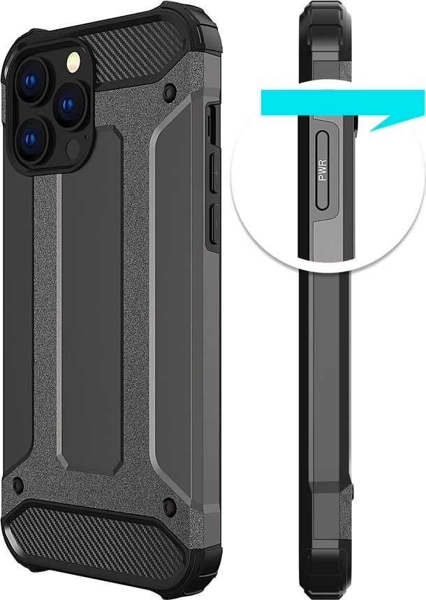 Mbështjellës Hurtel Hybrid Armor për iPhone 14 Pro, Kaltër