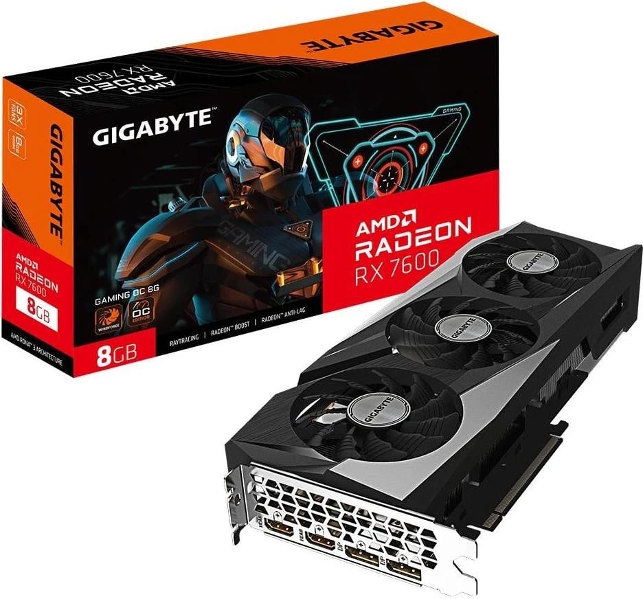 Kartë grafike Gigabyte Radeon RX 7600 Gaming OC,  8GB, GDDR6 