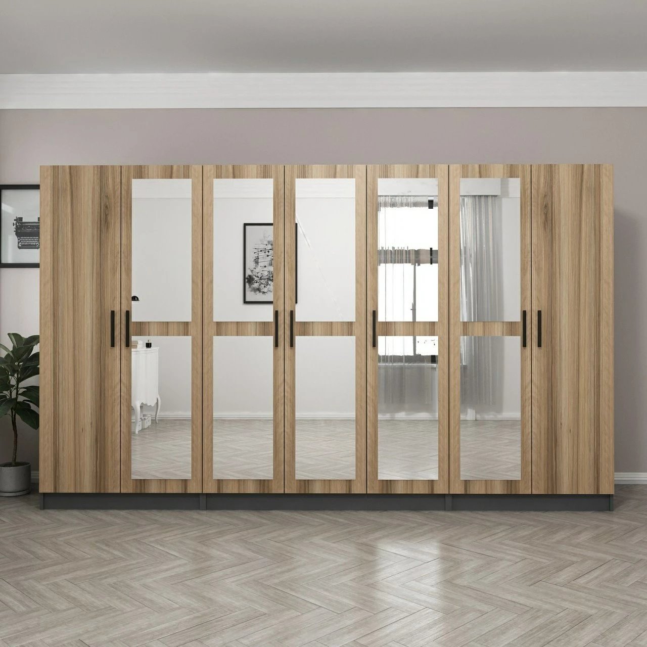 Dollap Skye Decor, ngjyrë antracit, 315x190x52cm