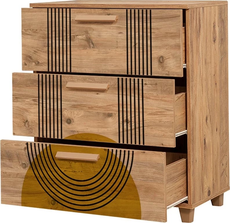 Komodë Hanah Home, Leva Gravis Sun, ngjyrë Atlantic Pine