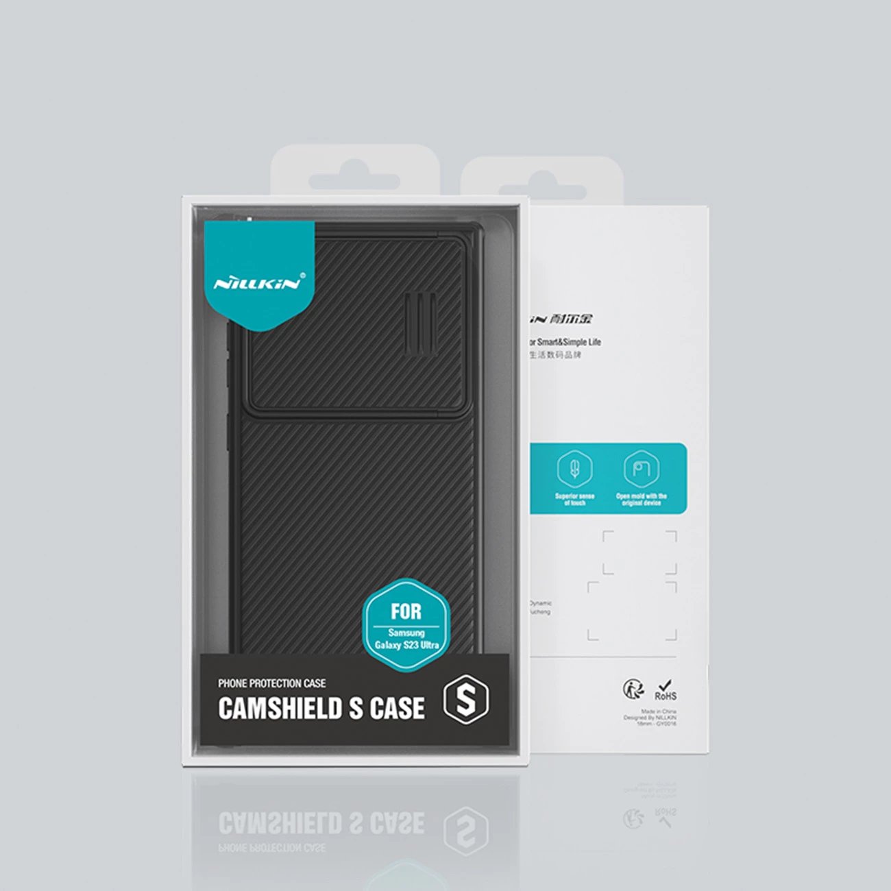 Mbështjellës Nillkin CamShield S Case për Samsung Galaxy S23 Ultra, me mbrojtëse kamere, Jeshil