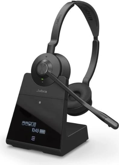 Kufje Jabra Engage 75 SE Stereo, me valë, me stacion bazë, e zezë