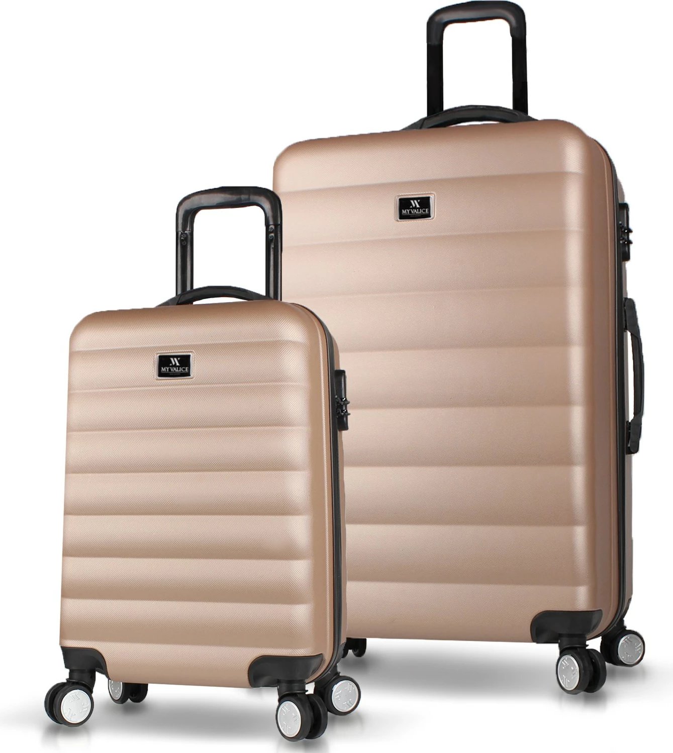 Set valixhesh (2 copë), ngjyrë ari, Zoozie Bags, 6551