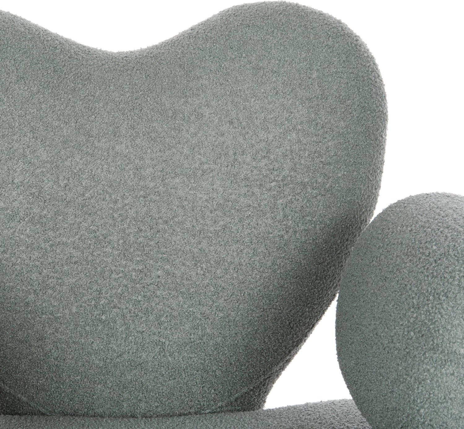 Karrige ngrënieje me krahë HARTT FH9777.07, ngjyrë fistik, pëlhurë TEDDY, 84x74x87H cm