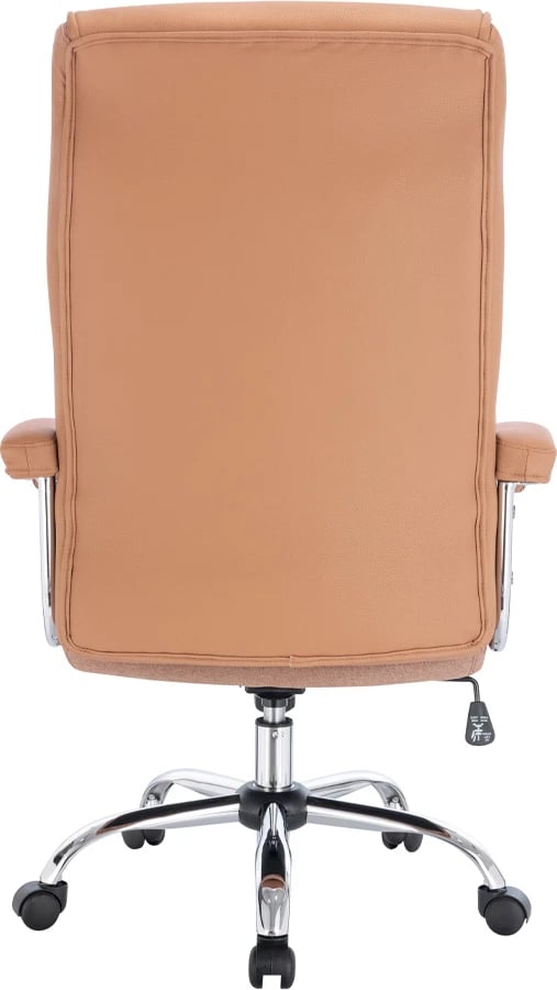 Karrige zyre Comfy, ngjyrë camel, krom, 66.5x67.5x120