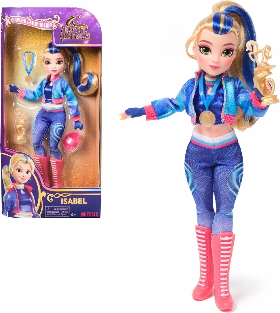 Kukull Unicorn Academy Fashion Isabel Spin Master 24cm, me aksesorë, për vajza