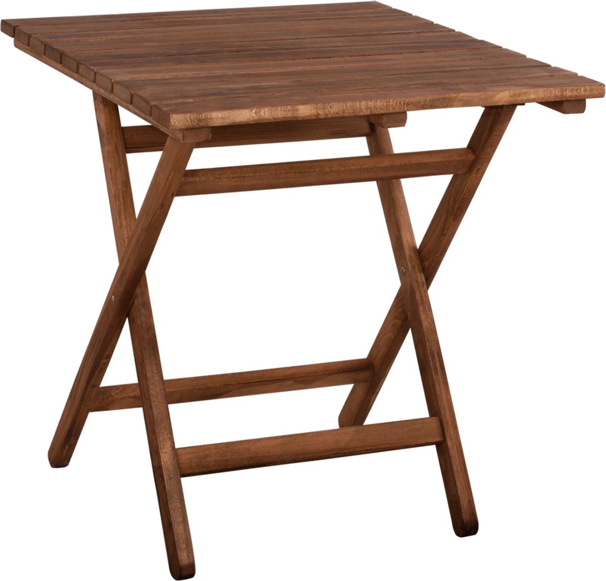 Tavolinë regjisori Limnos 70x70x75cm dru i fortë ngjyrë arre FH5648.01