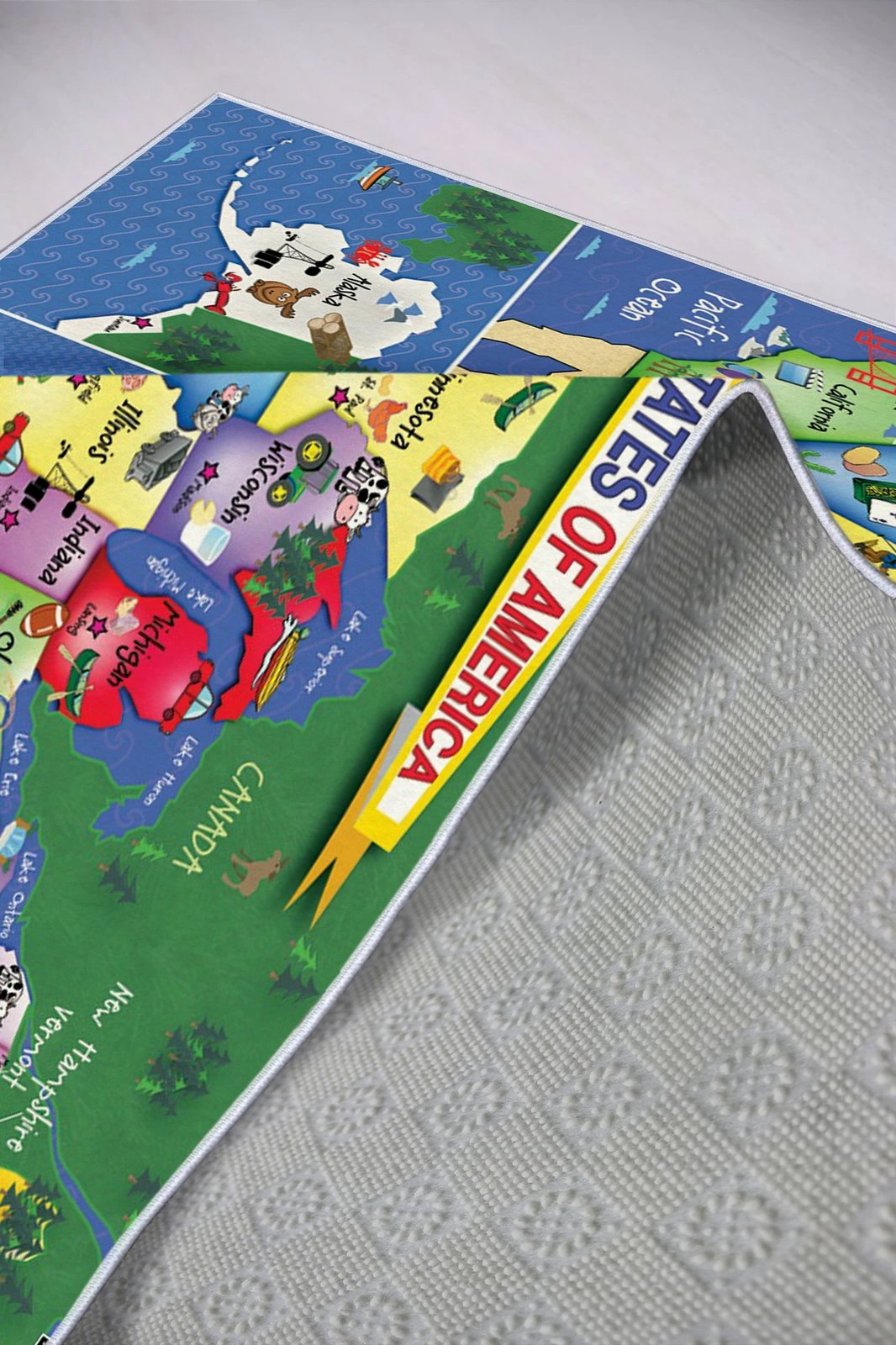 Qilim shumëngjyrësh për fëmijë, 120x180cm, Conceptum Hypnose, WOOKECE003