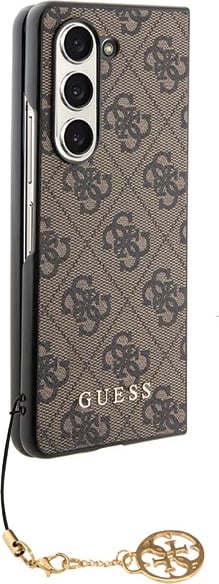 Mbështjellës Guess GUHCZFD5GF4GBR 4G Charms për Samsung Galaxy Z Fold5, Kafe