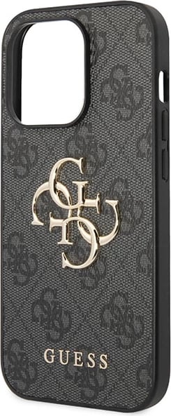 Mbështjellës Guess 4G Big Metal Logo për iPhone 15 Pro Max, Gri Mbështjellës Guess 4G Big Metal Logo për iPhone 15 Pro Max, Gri