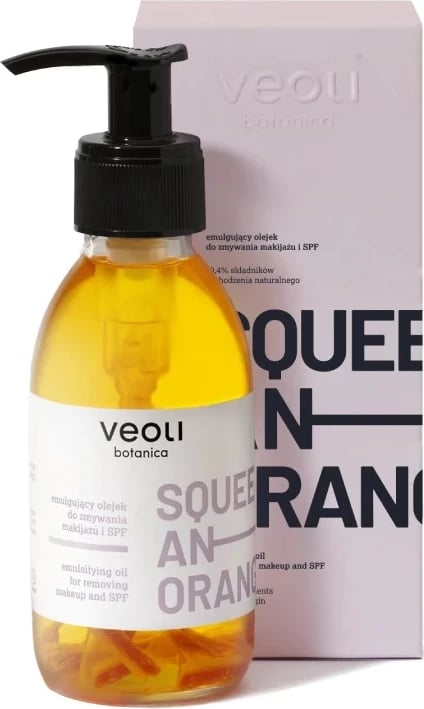 Vaj emulsifikues për largimin e make-up-it Veoli Botanica Squeeze An Orange për femra, 132.7g