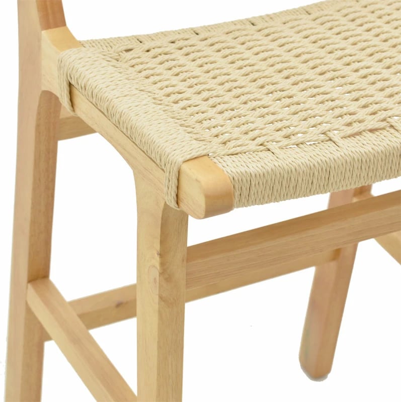 Karrige për bar Julien dru gome natyral-litar natyral 45x46x95cm