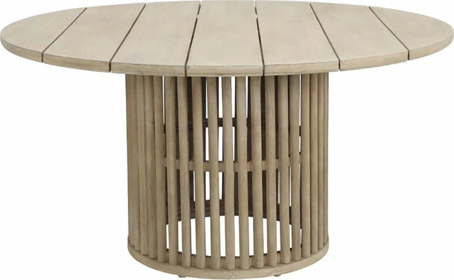 Tavolinë Sumatra, dru akacie, natyrale, 150x150x76cm