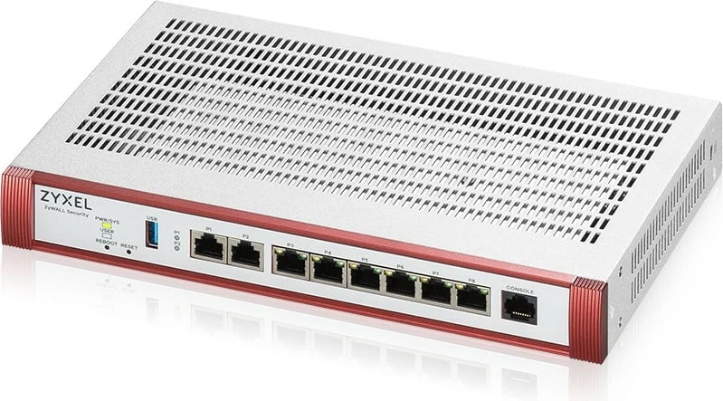 Firewall Zyxel USG FLEX200 H Series USGFLEX200H-EU0101F, pa WiFi, i bardhë/kuq