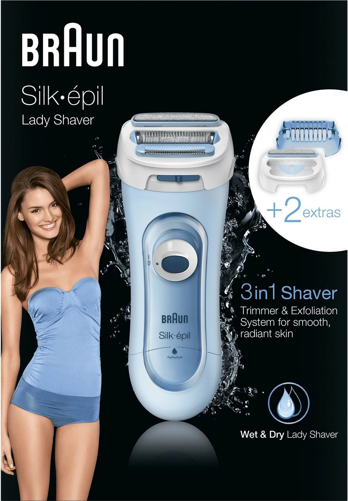 Makinë rroje Braun Silk-épil LS5160, wireless, 3 koka, blu Makinë rroje Braun Silk-épil LS5160, wireless, 3 koka, blu