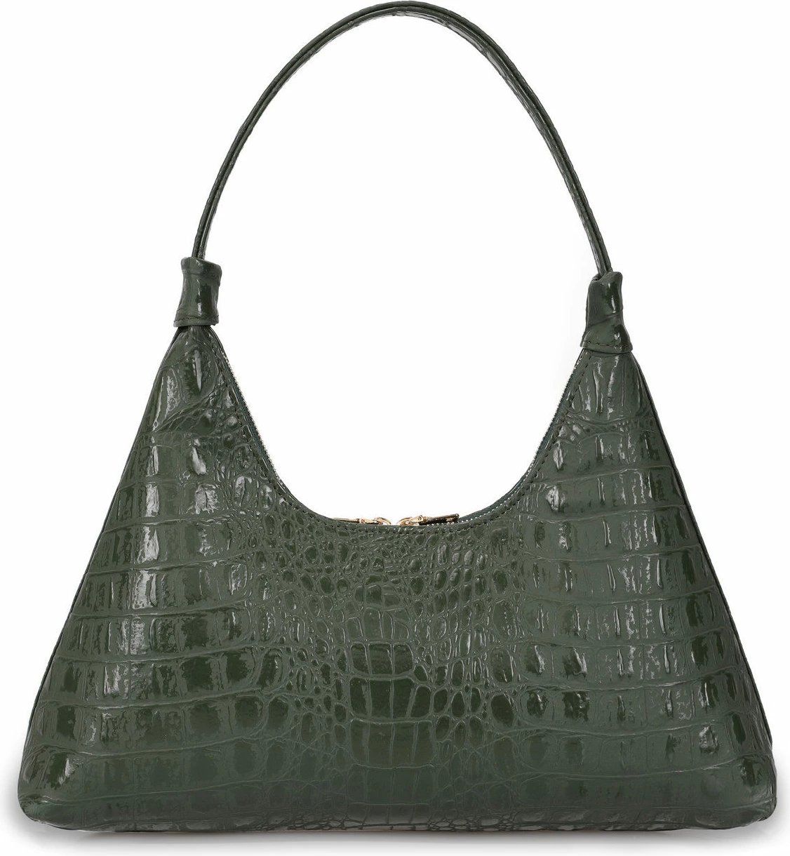 Çantë krahu Lucky Bees, model 505, ngjyrë jeshile krokodili