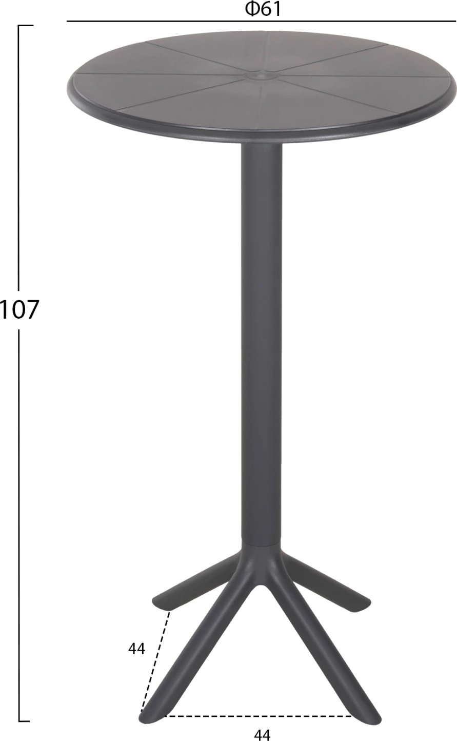 Tavolinë bari TERRIN FH6126.20, 60x106 cm, hiri