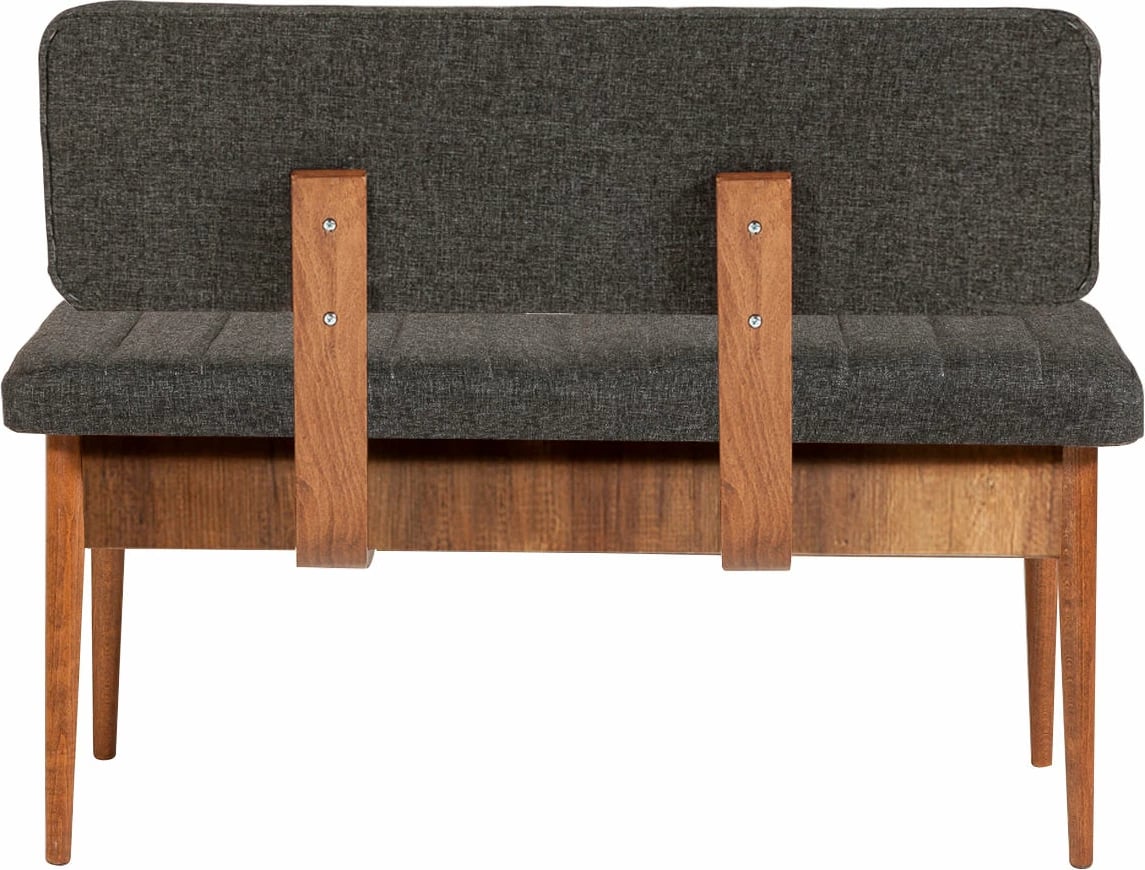 Bank Skye Decor, ngjyrë arre dhe antracit, me hapësirë ruajtje