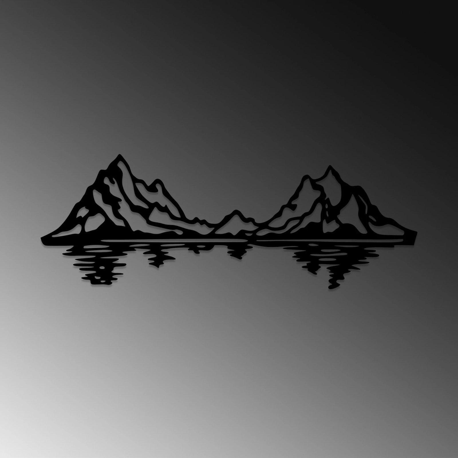 Aksesor dekorativ muri prej metali, Wallity, male, ngjyrë e zezë