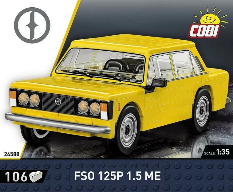 Set lodrash ndërtimi Cobi Klocki FSO 125p 1.5 ME, 106 pjesë, e verdhë